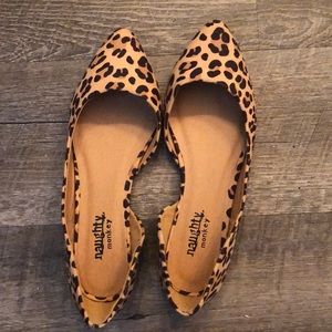 Never worn Naughty Monkey Leopard print flats